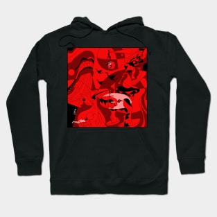 the whale and the earthly delights paradise hell ecopop art Hoodie